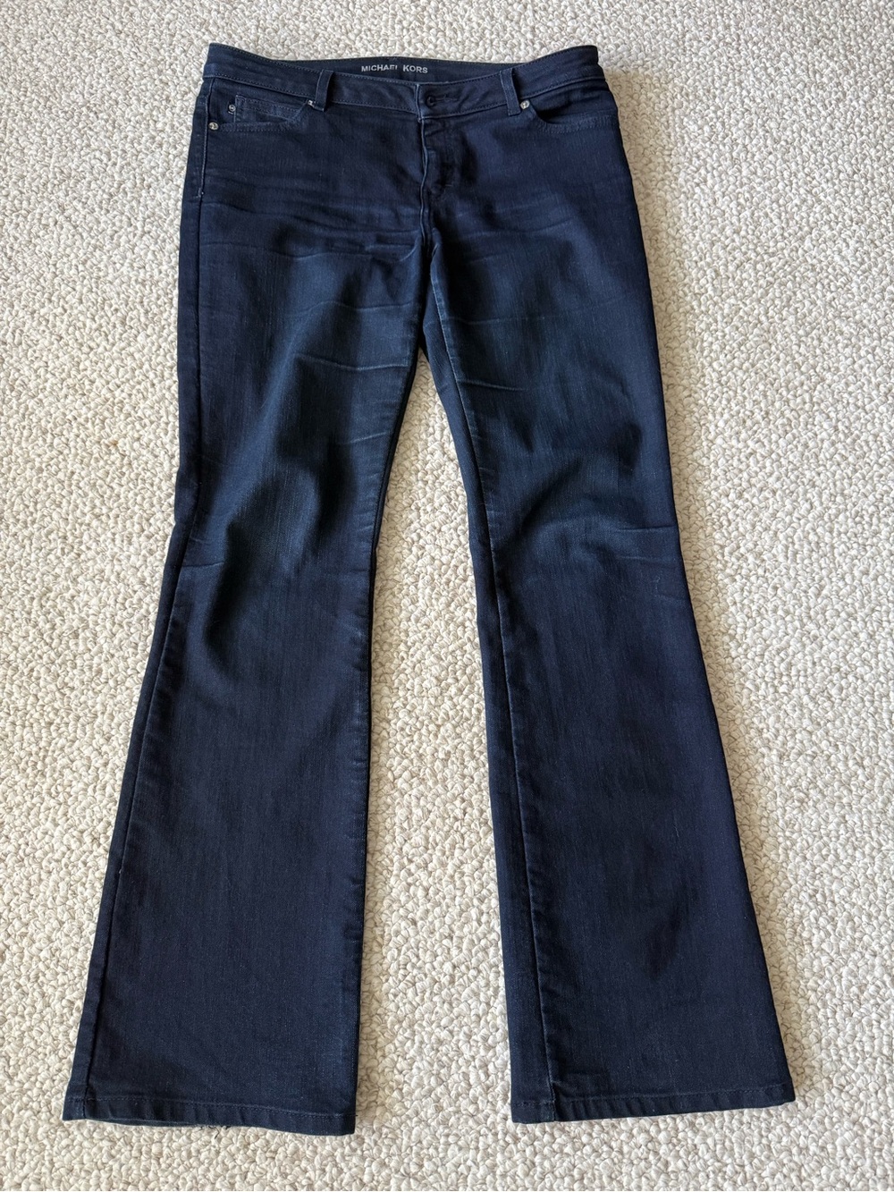 Michael Kors dark wash Women's low rise straight wide leg Jeans